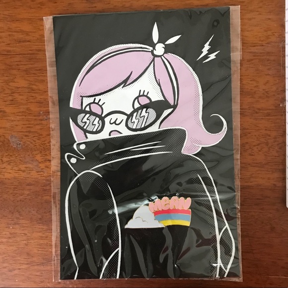 Tuesday Bassen Mean Rainbow Pin - Picture 1 of 1